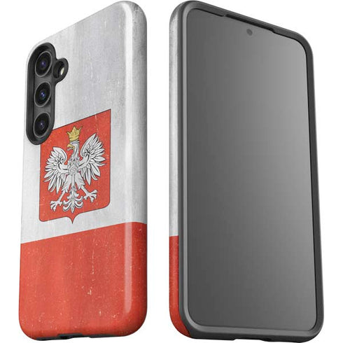 Poland Flag Distressed Galaxy S25 Impact Case